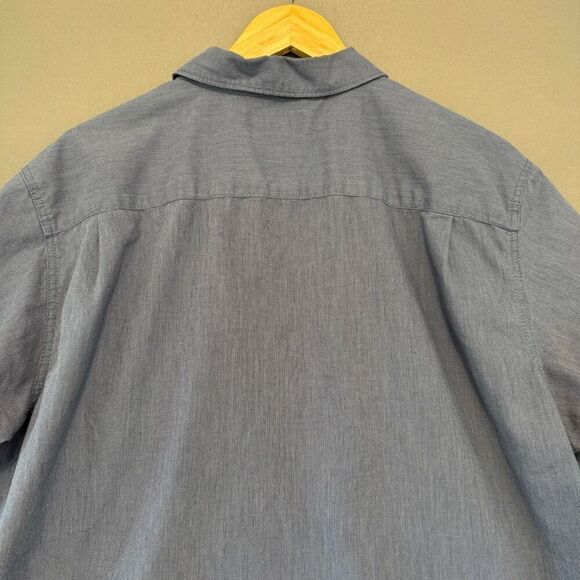 Columbia Grey Button Up Shirt Solid Print Mens Size Large Outdoors - Picture 6 of 11